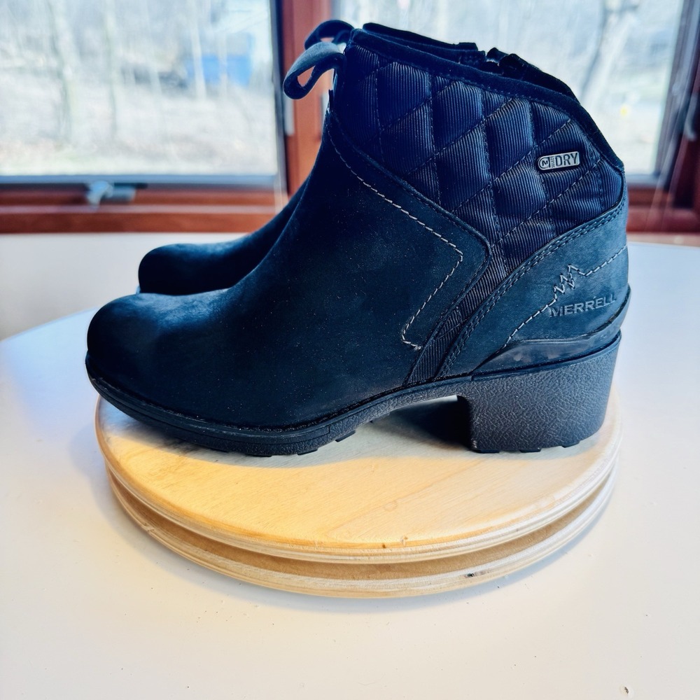 Womens Merrell Chateau II Black Leather Waterproof Ankle Boots J000886‎ Size 7
